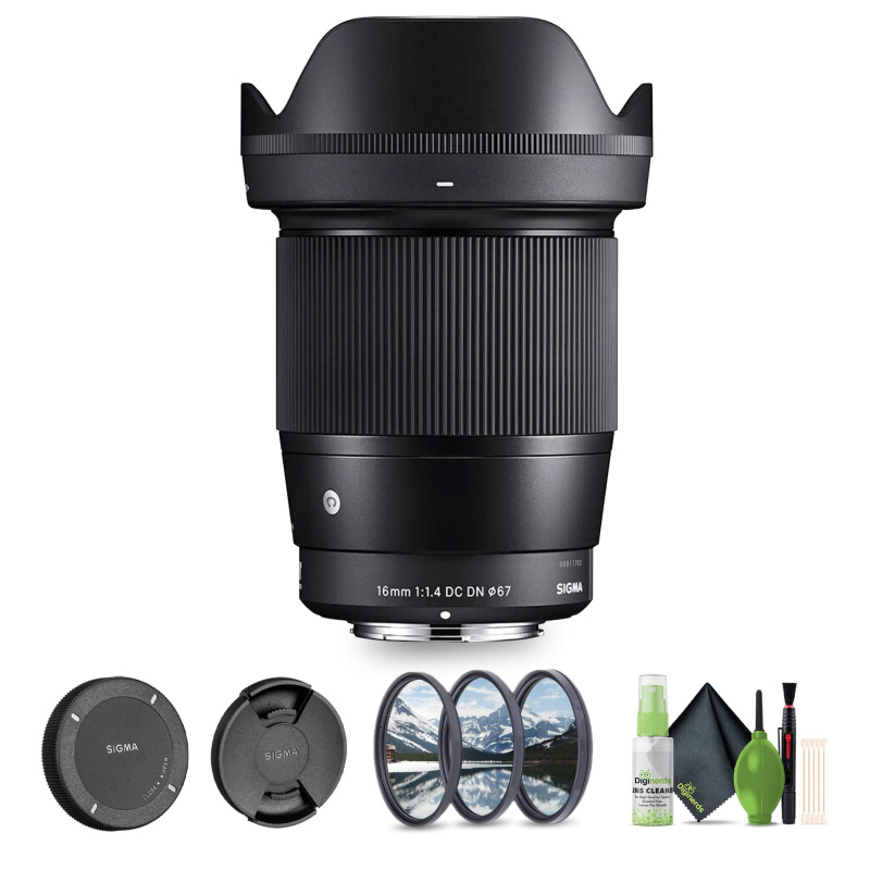 Sigma 16mm f/1.4 DC DN Contemporary Canon RF Bundle 3 (International Model)