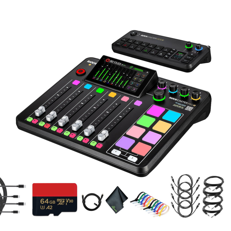 RODE RODECaster Pro II + RODECaster Video All-in-One Production Console + More (Bundle)