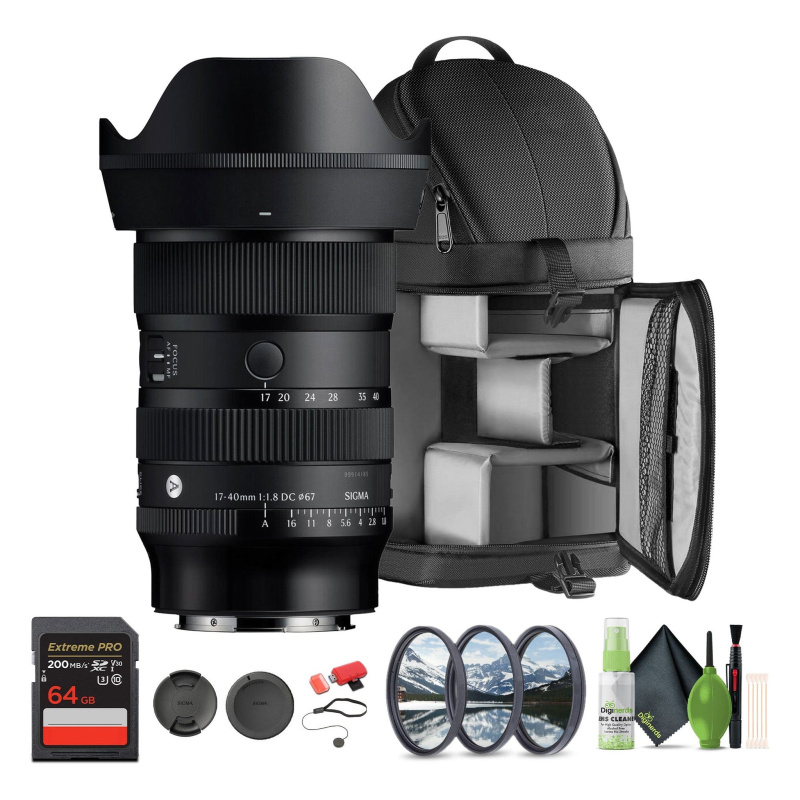 Sigma 17-40mm f/1.8 DC Art Lens (L-Mount) Bundle 1
