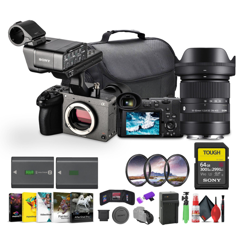 Sony FX2 Cinema Camera Kit w/ XLR Handle – Dual XLR Audio, Full-Frame 4K + More