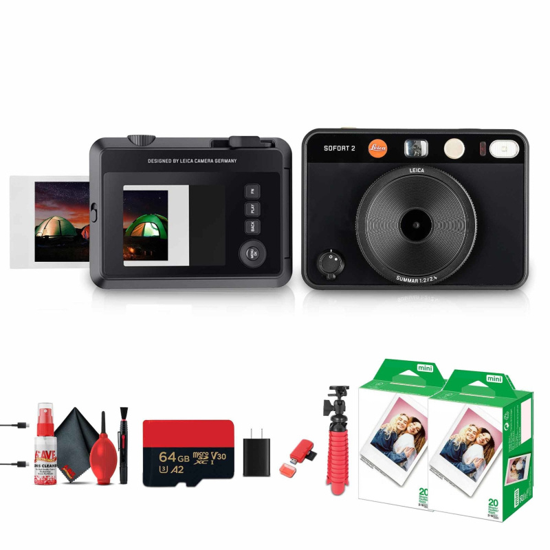 Leica SOFORT 2 Instant Camera (100 Years of Leica Limited Edition) + 64GB MicroSD + More