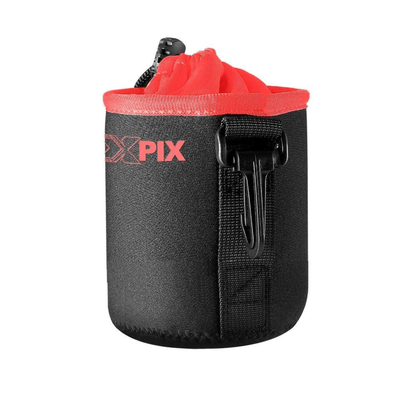 XPIX Small Neoprene Pouch Bag for DSLR Camera Lenses (Canon, Nikon, Sony, Olympus,Fujfilm,Panasonic, and More) (International Model)