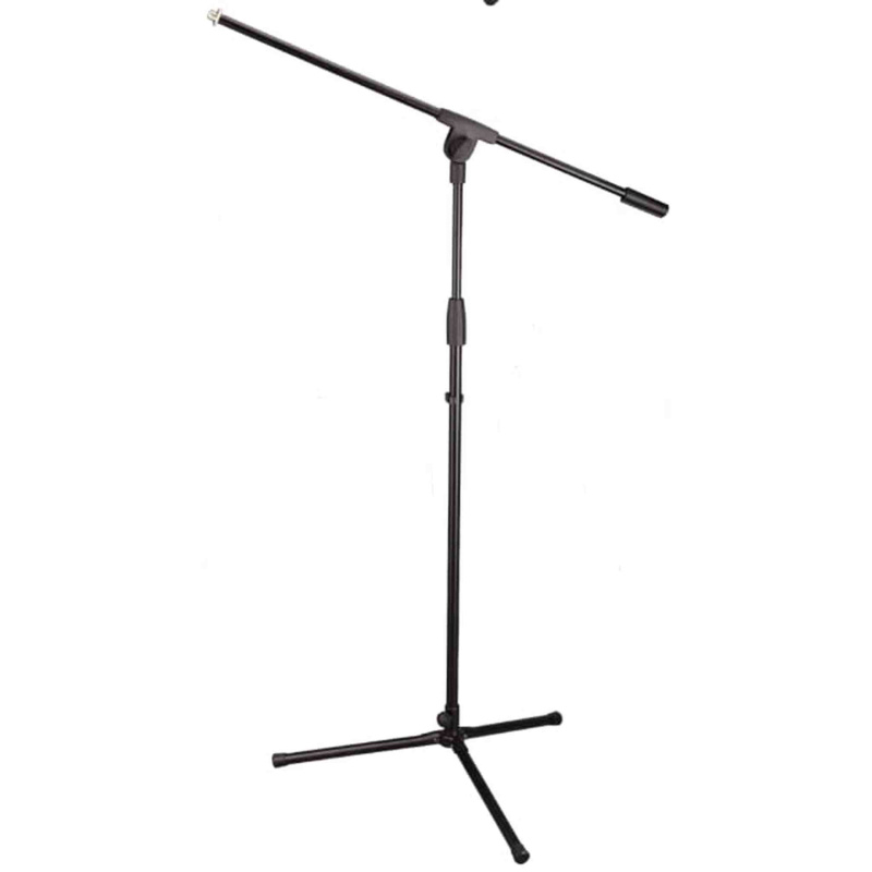 Xpix Tripod Boom Microphone Adjustable Floor Stand - Black