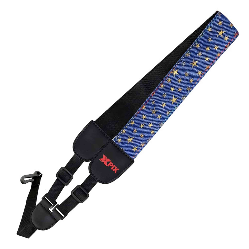 XPIX Ukulele Strap with Beautiful Star Pattern Perfect for Any Ukulele and Adjustable for Your Size and Comfort