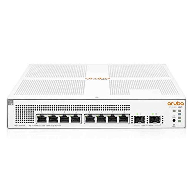HPE Networking Instant On Switch Series 1930 8-Port Gb Smart-Managed Layer 2+ Ethernet Switch with PoE | 8X 1G | 2X SFP | 8X CL4 PoE 124W | US Cord (J