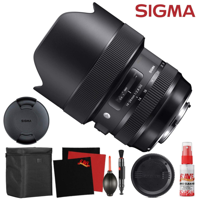 Sigma 14-24mm f/2.8 DG HSM Art Lens for Canon EF  (212954)  and Cleaning Accessories Bundle (International Model)