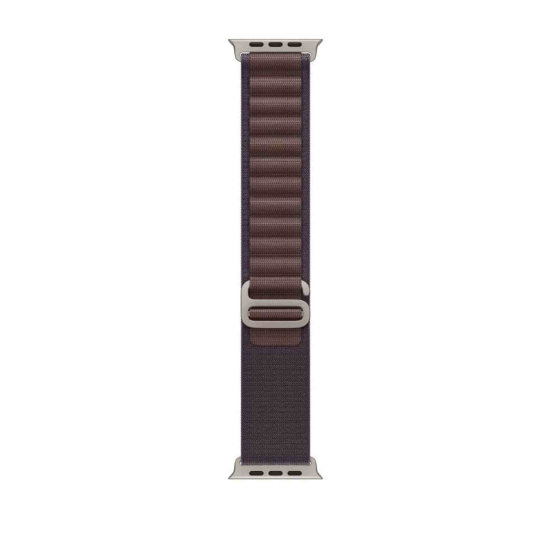 Apple Watch Band - Alpine Loop (49mm) - Indigo with Rugged Titanium Finish - Large
