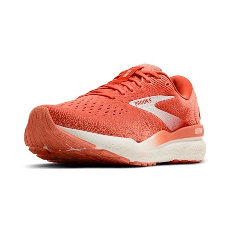 Brooks Women’s Ghost 16 Neutral Running Shoe - Coral/Desert Flower/Coconut - 10.5 Medium