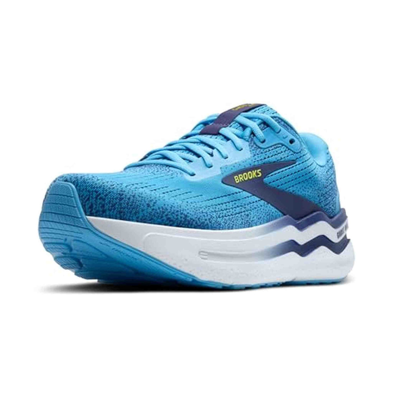 Brooks Men’s Ghost Max 2 Neutral Running & Walking Shoe - Bonnie Blue/Blue Ribbon/Yellow - 13 Medium