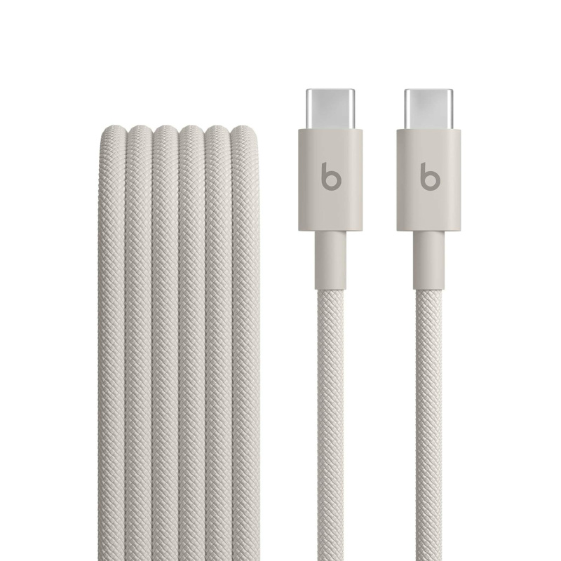 Beats USB-C to USB-C Woven Cable Fast Charging Durable/Tangle-Free Compatible Charger for Apple & Android Devices (1.5 m, 5 ft) - Surge Stone