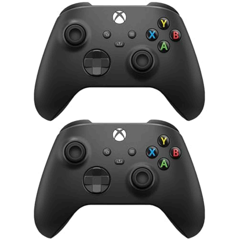 Microsoft Xbox Core Wireless Controller 2-Pack Bundle - Carbon Black - Xbox Series X|S, Xbox One, and Windows Devices