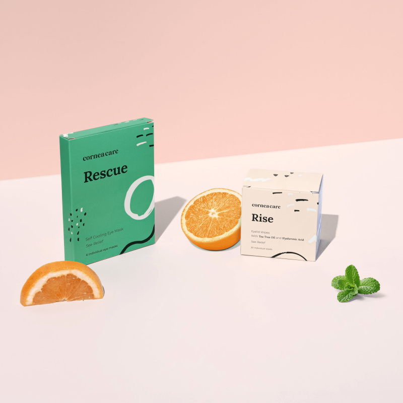 CorneaCare Eyelid Hygiene Starter includes Eyelid Wipes and Hydrogel Cold Compresses