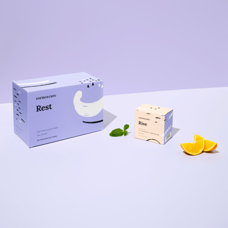 CorneaCare Eyelid Hygiene Foundation includes Eyelid Wipes and Warm Compresses