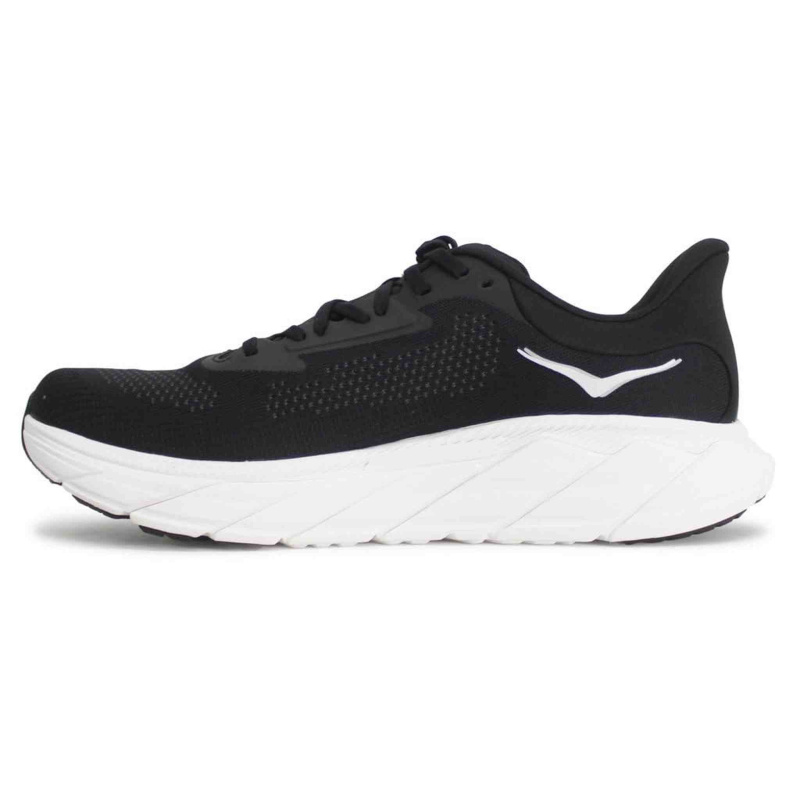Hoka Men's Arahi 7 Sneaker, Black/White, 8