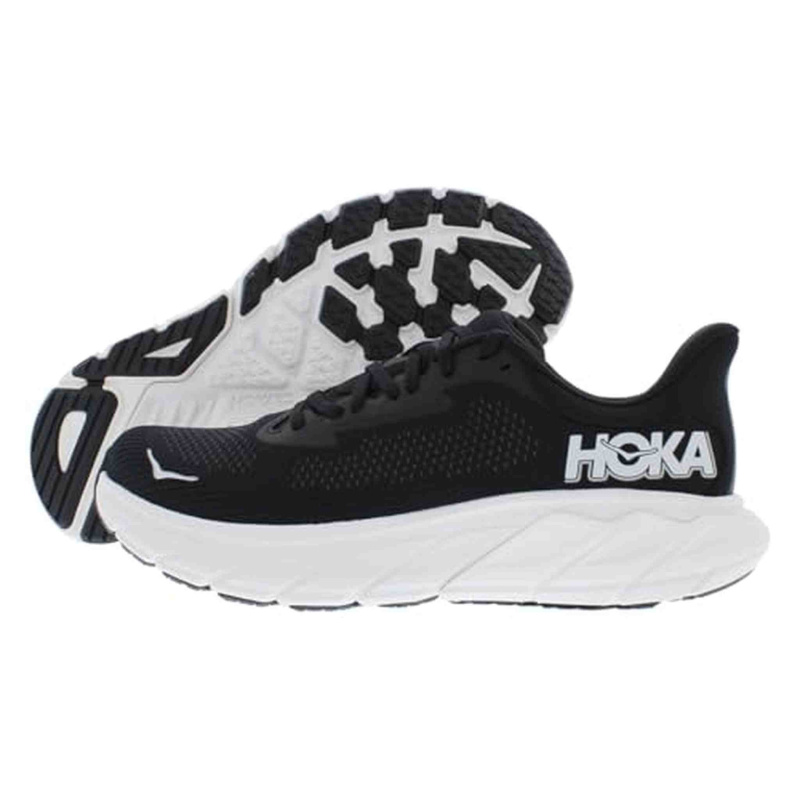 Hoka Men's Arahi 7 Sneaker, Black/White, 9.5