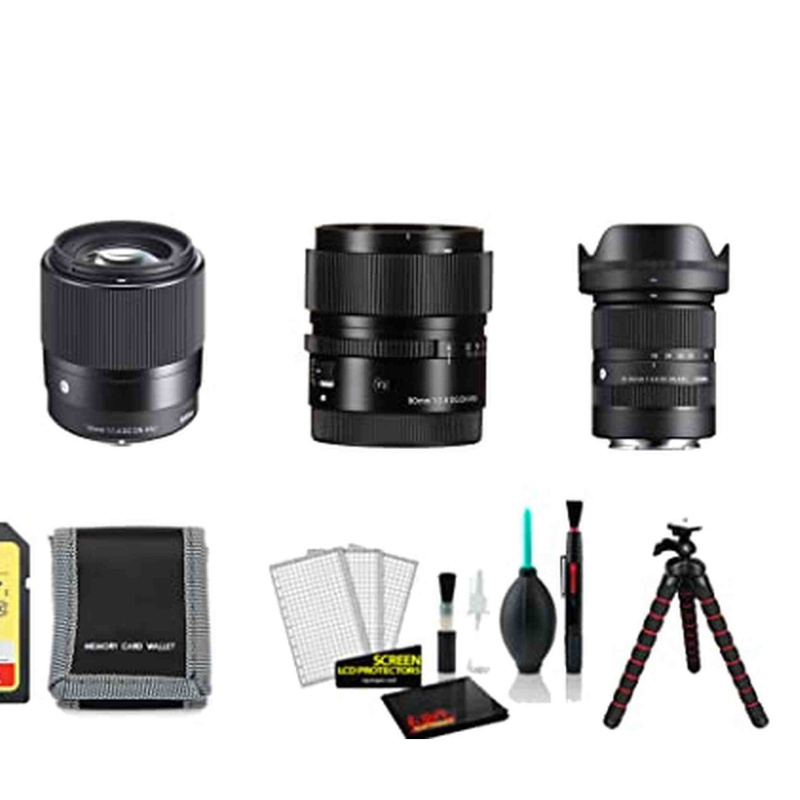 SIGMA CONTEMPORARY LENSES FOR SONY E - 3 LENS BUNDLE
