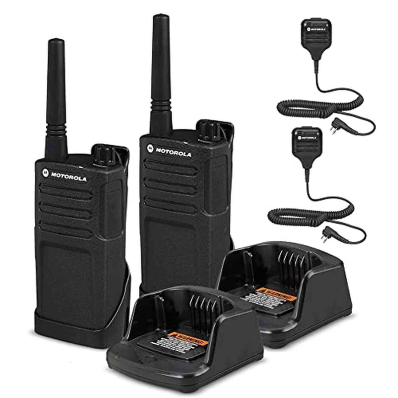 2 x Motorola RMM2050 On-Site 2-Way Radio (RMM2050) - 2 Pack With Mic Bundle