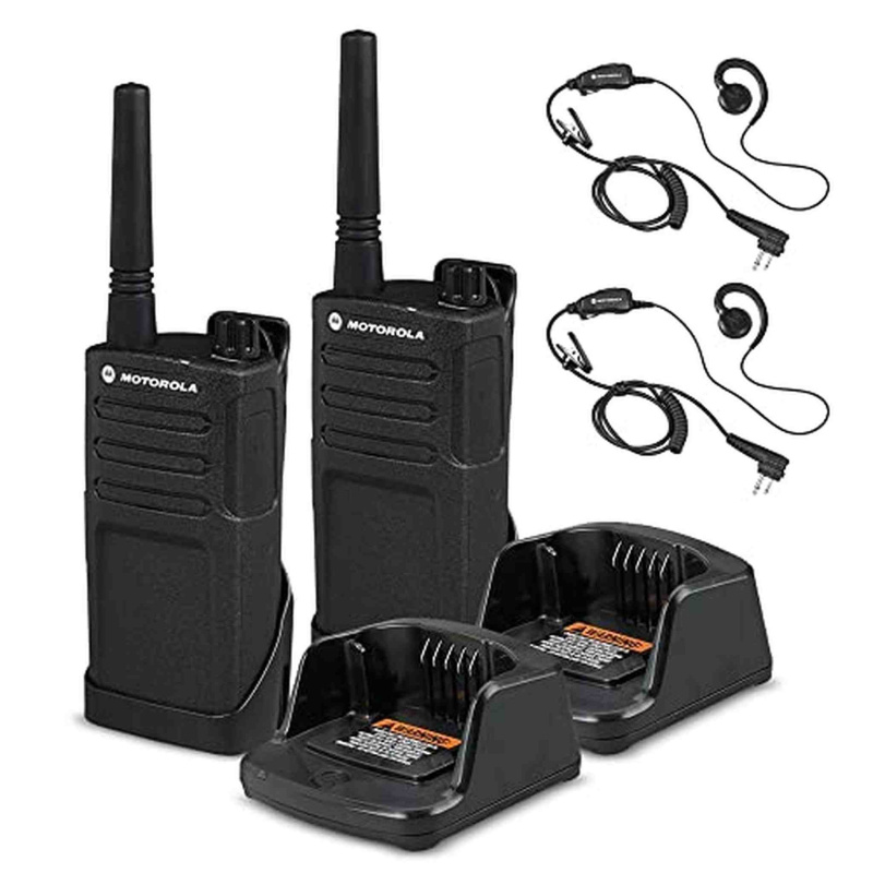 2 x Motorola RMM2050 On-Site 2-Way Radio (RMM2050) - 2 Pack With Mic Bundle