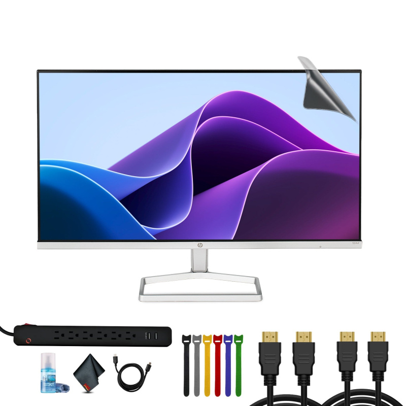 HP 524SF 24" 16:9 FHD 1080p IPS Slim Monitor Bundle