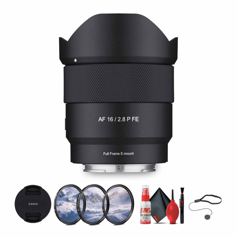 Rokinon AF 16mm f/2.8 P FE Lens (Sony E) Bundle