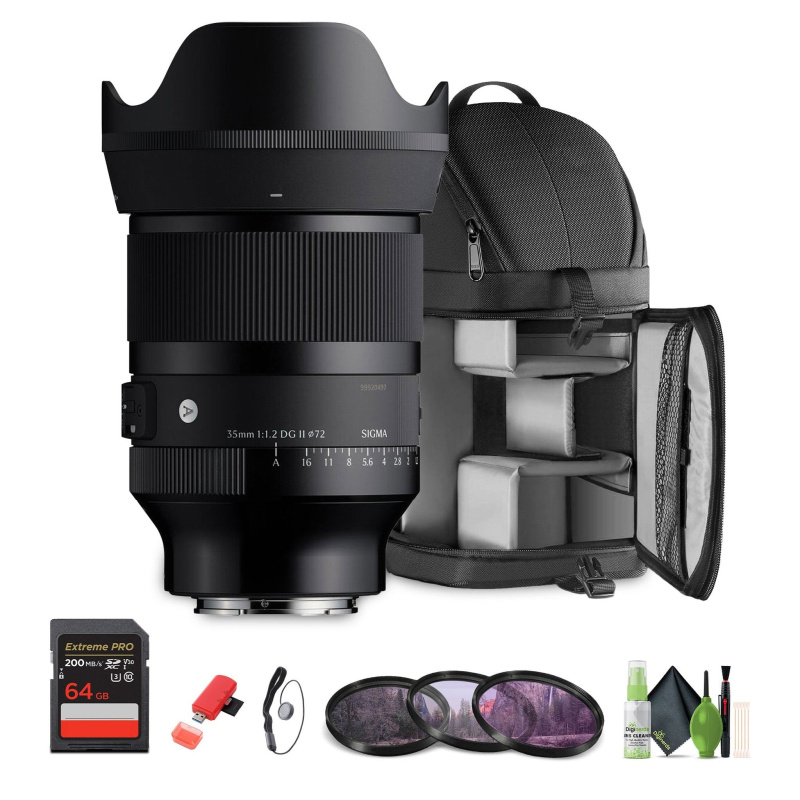 Sigma 35mm f/1.2 DG II Art Lens (Sony E) Bundle 1