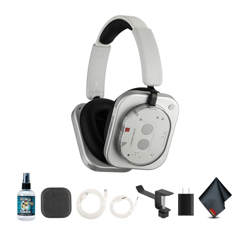 Nothing Headphone (1) (White) Hybrid Active Noise Cancelling Headphones Bundle