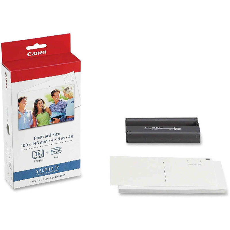 Canon Selphy CP 740 - 7737A001 / KP-36IP - Color Ink Cartridge + (36) 4x6 Sheets (International Model)