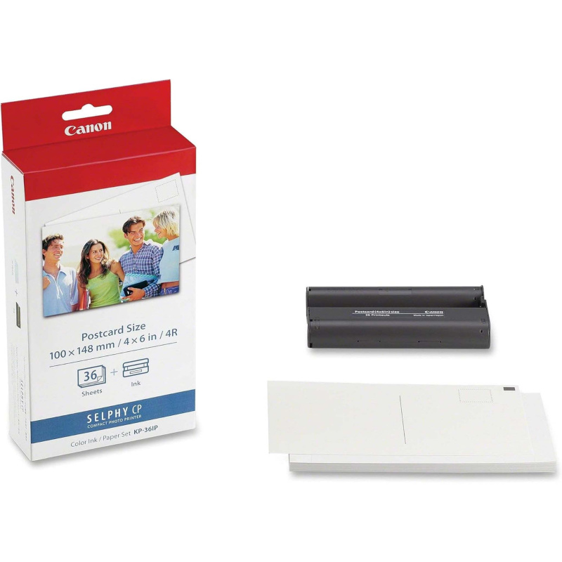 Canon Selphy CP 910 - 7737A001 / KP-36IP - Color Ink Cartridge + (36) 4x6 Sheets (International Model)