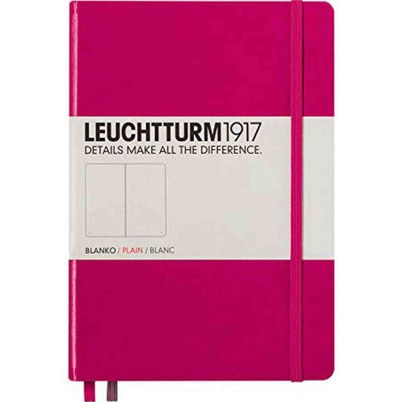 LEUCHTTURM1917 - Medium A5 Plain Hardcover Notebook (Berry) - 251 Numbered Pages