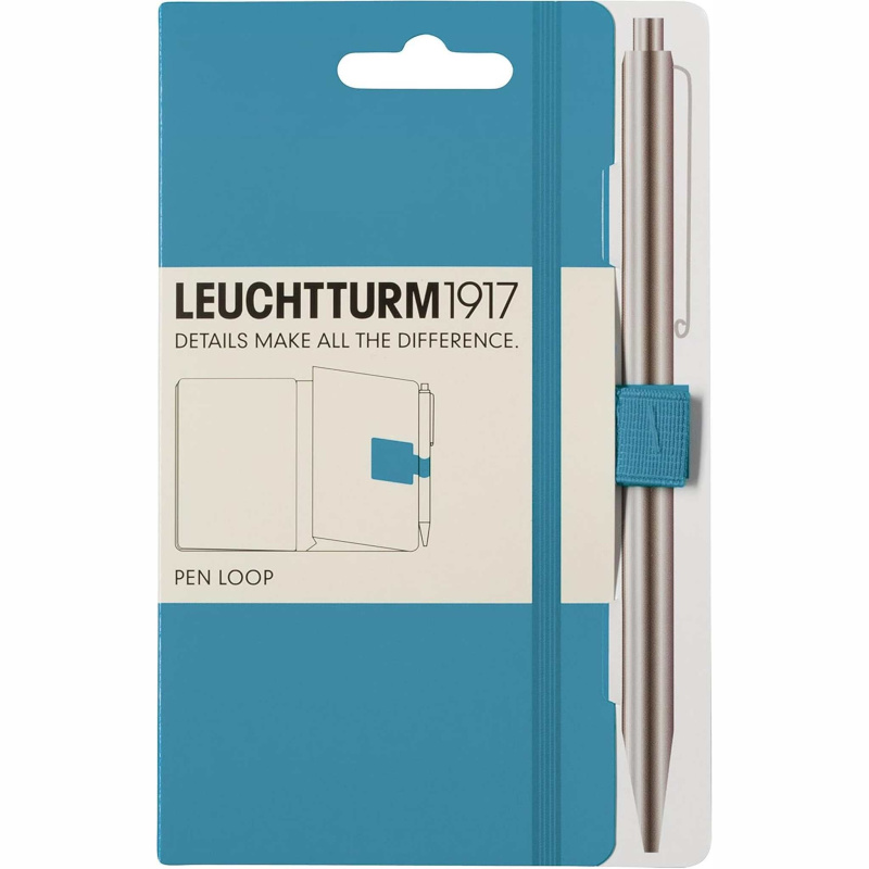 Leuchtturm1917 Self-Adhesive Pen Loop/Holder for Notebooks, Elastic, Nordic Blue (354690)