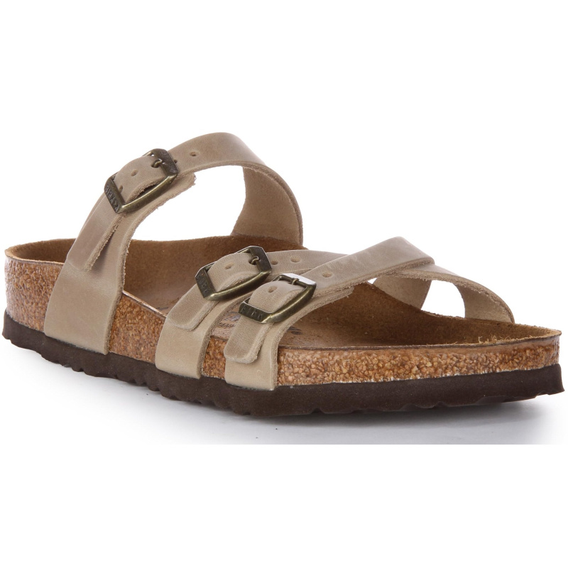 Birkenstock Unisex Franca Oiled Leather Tobacco Brown Sandals 7 W / 5 M US