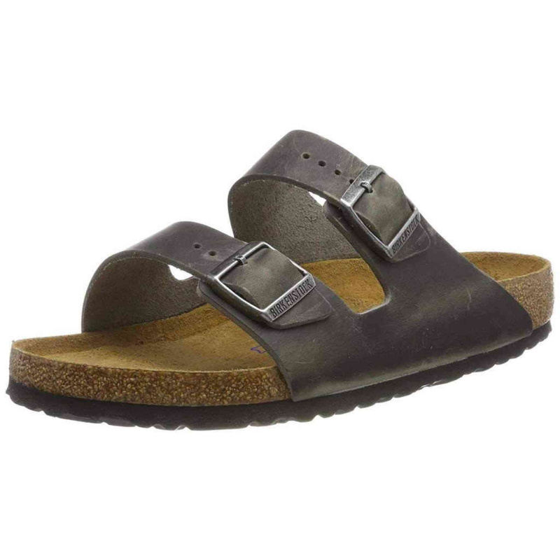 Birkenstock Women's Heels Open Toe Sandals, Grey Iron Iron, 8