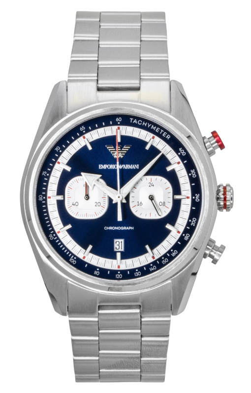Emporio Armani Racer Chronograph Stainless Steel Blue Dial Quartz AR11676 Men's Watch