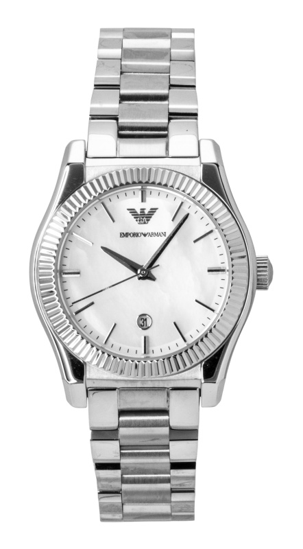 Emporio Armani Stainless Steel Mother Of Pearl Dial Quartz AR11723 Women's Watch