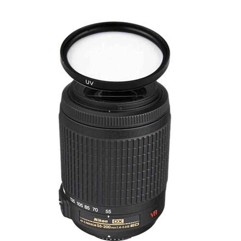 Nikon AF-S DX VR Zoom-Nikkor 55-200mm f/4-5.6G IF-ED Lens w/52mm UV Filter Bundle