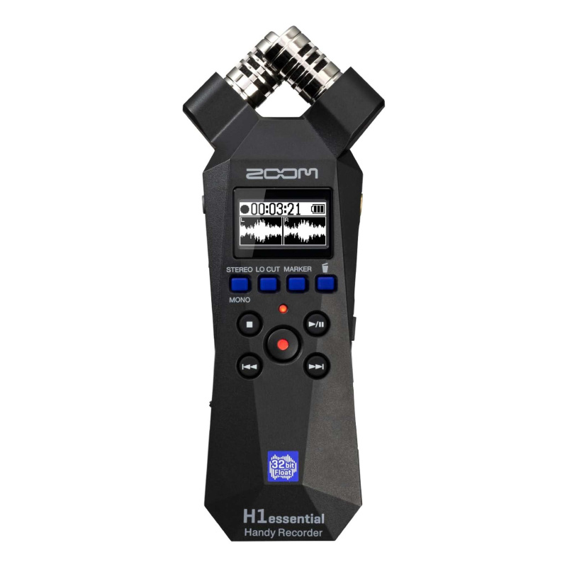 Zoom H1essential Stereo Handy Recorder (2024 Model, Essential Series) with 32-Bit Float, Accessibility, X/Y Microphones, USB Microphone, Portable, for