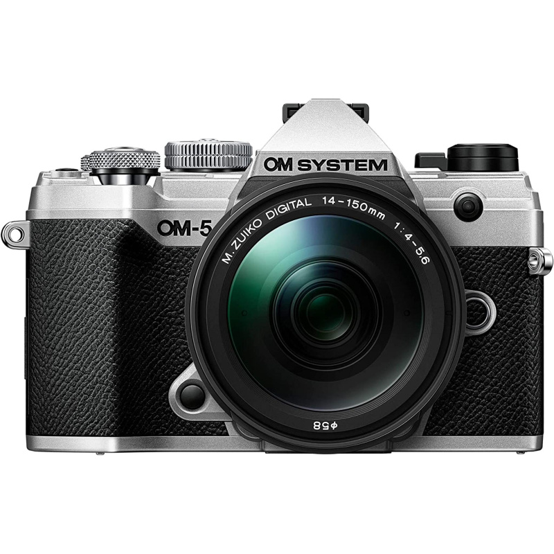 OM System OM-5 Black Micro Four Thirds System Camera w/ 14-150mm f4.0-5.6 II (Silver)