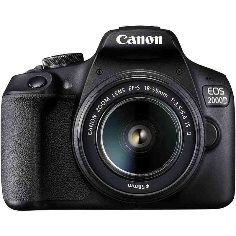 Canon EOS 2000D (Rebel T7) DSLR Camera + 18-55mm III Kit (International Model)