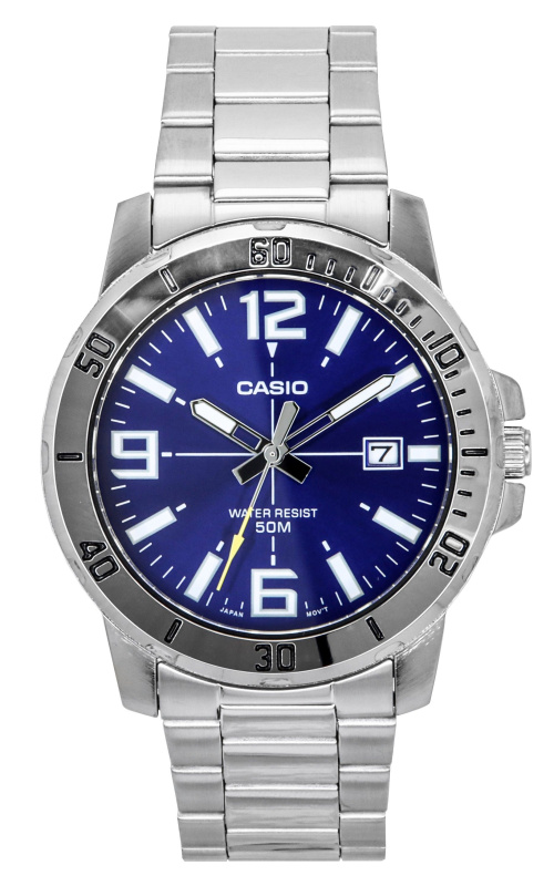 Casio Enticer Analog Stainless Steel Blue Dial Quartz MTP-VD01D-2BV Men's Watch
