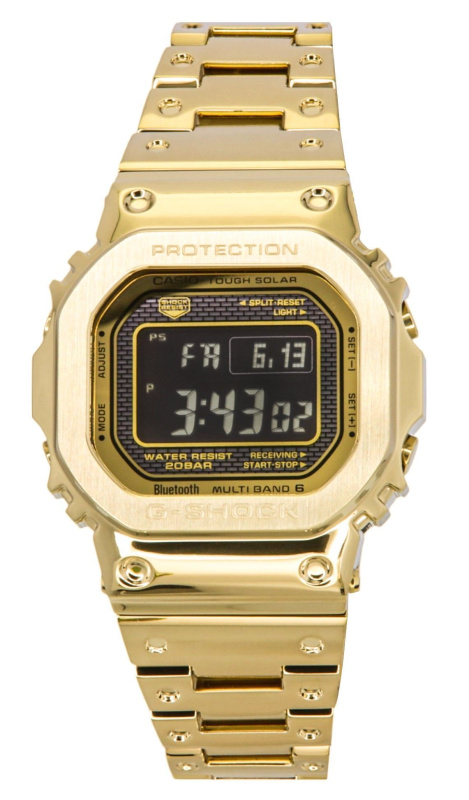 Casio G-Shock Full Metal Digital Smartphone Link Stainless Steel Solar GMW-B5000GD-9 200M Men's Watch