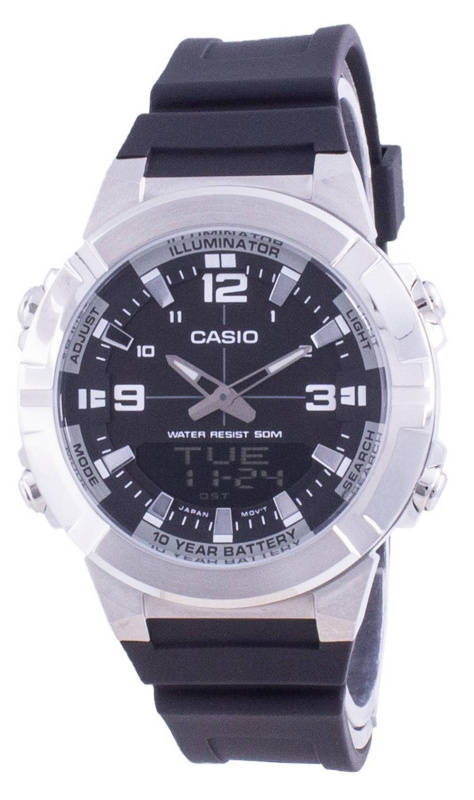 Casio Analog Digital World Time Resin Strap AMW-870-1A AMW870-1 Men's Watch