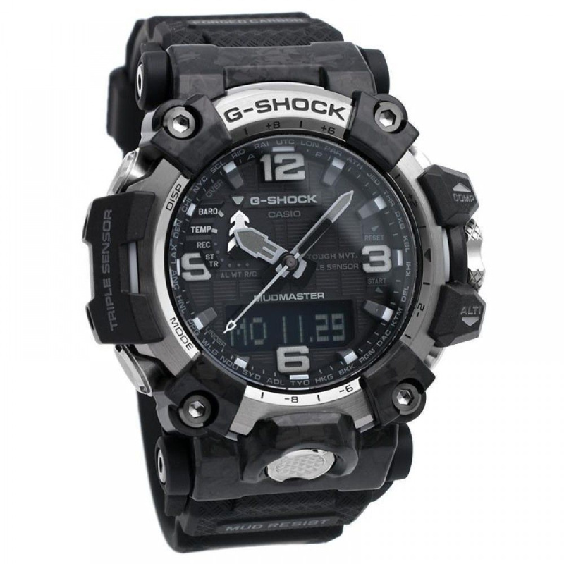 Refurbished Casio G-Shock Mudmaster Analog Digital Black Dial Solar GWG-2000-1A1 200M Men's Watch
