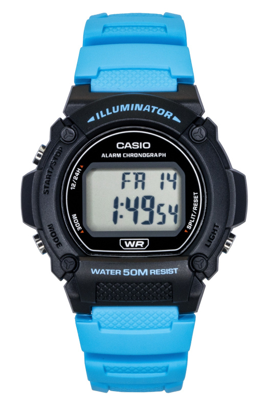 Casio Standard Digital Blue Resin Strap Quartz W-219H-2A2V Men's Watch