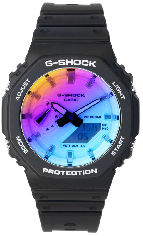 Casio G-Shock Iridescent Color Analog Digital Quartz GA-2100SR-1A GA2100SR-1 200M Unisex Watch