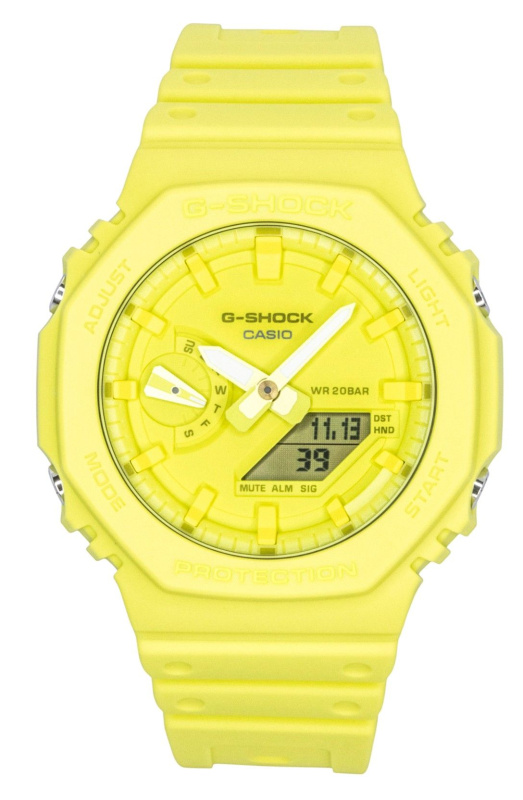 Casio G-Shock Analog Digital Bio-Based Resin Strap Green Dial Quartz GA-2100-9A9 200M Men's Watch