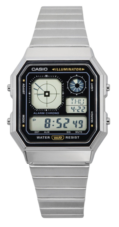 Casio Vintage Digital Stainless Steel Quartz A130WE-1A Unisex Watch