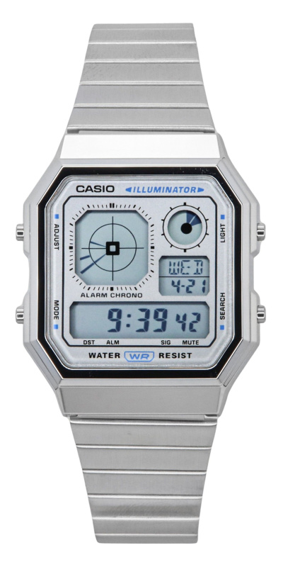 Casio Vintage Digital Stainless Steel Quartz A130WE-7A Unisex Watch