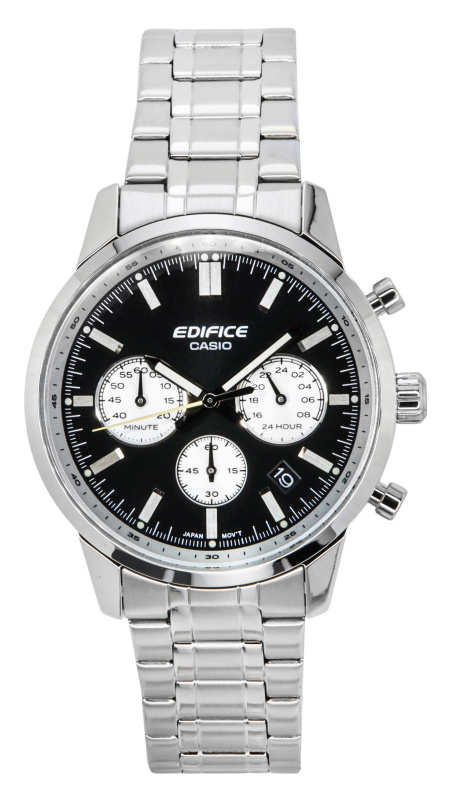 Casio Edifice Analog Chronograph Stainless Steel Black Dial Quartz EFR-575D-1A 100M Men's Watch