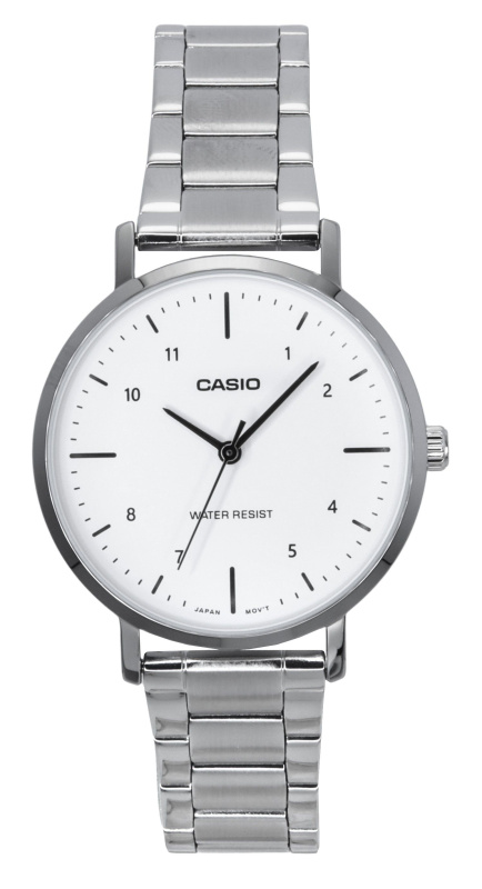 Casio Standard Analog Stainless Steel White Dial Quartz LTP-VT03D-7B Women's Watch