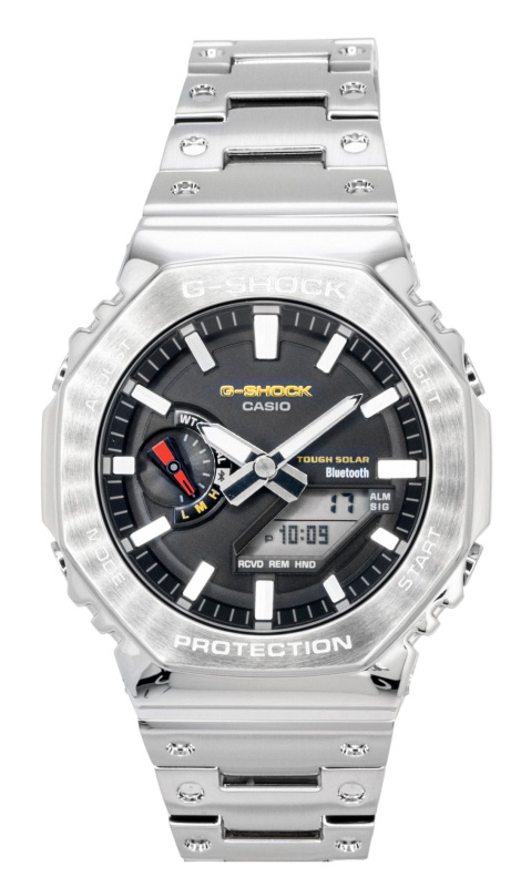 Casio G-Shock Full Metal Analog Digital Smartphone Link Stainless Steel Black Dial Solar GM-B2100SD-1C 200M Men's Watch